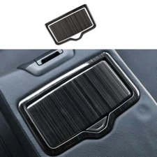 1pc For Audi Q5 SQ5 2018-2023 Black Titanium Rear Armrest Water Cup Holder Panel