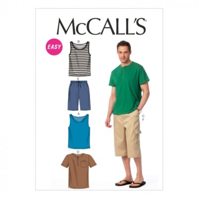 McCalls Herren Easy Schnittmuster 6973 Tank Tops, T-Shirts & Shorts (McCal...
