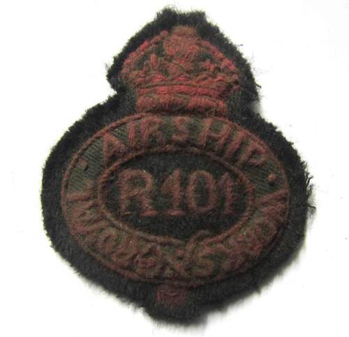 Royal Airship Works R100 R101 Cap Badge Crew Embroidered  Zeppelin Dirigible Hat - Picture 1 of 12