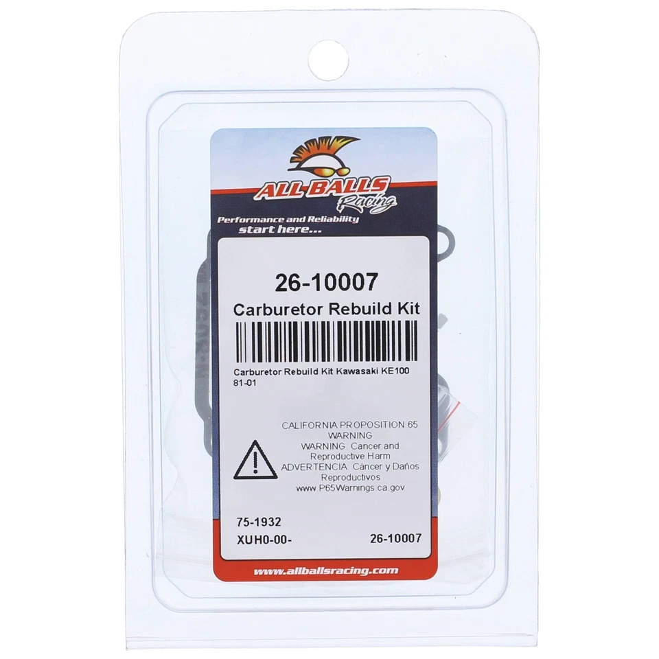 All Balls Carburetor Rebuild Kit 26-10007 for Kawasaki KE 100 81-01 - Image 4 of 4