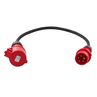 Anschlusskabel CEE Adapter Starkstrom 400V 16A auf 32A Kupplung 5-polig