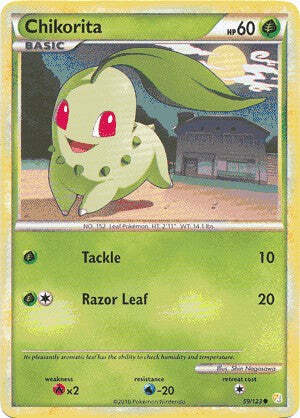 Pokemon - Chikorita #59/123 - HeartGold SoulSilver Common | eBay