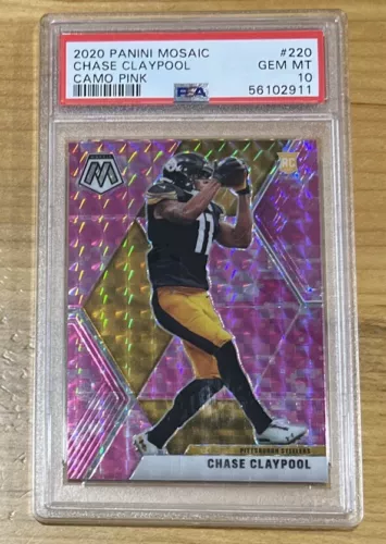 2020 Panini Mosaic Chase Claypool Pink Camo RC Prizm #220 PSA 10 GEM MINT