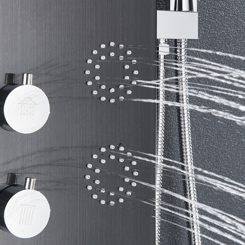 LED Moderna Panel de Ducha Acero Inoxidable Columna de Hidromasaje Para Baño - Imagen 64 de 140