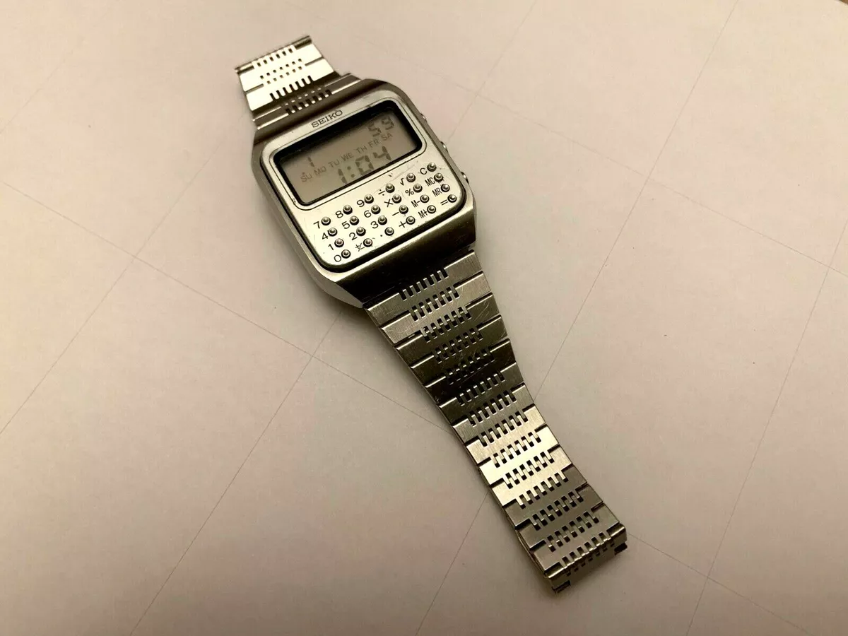 Vintage Digital Seiko C153 5011 Calculator Watch all Original