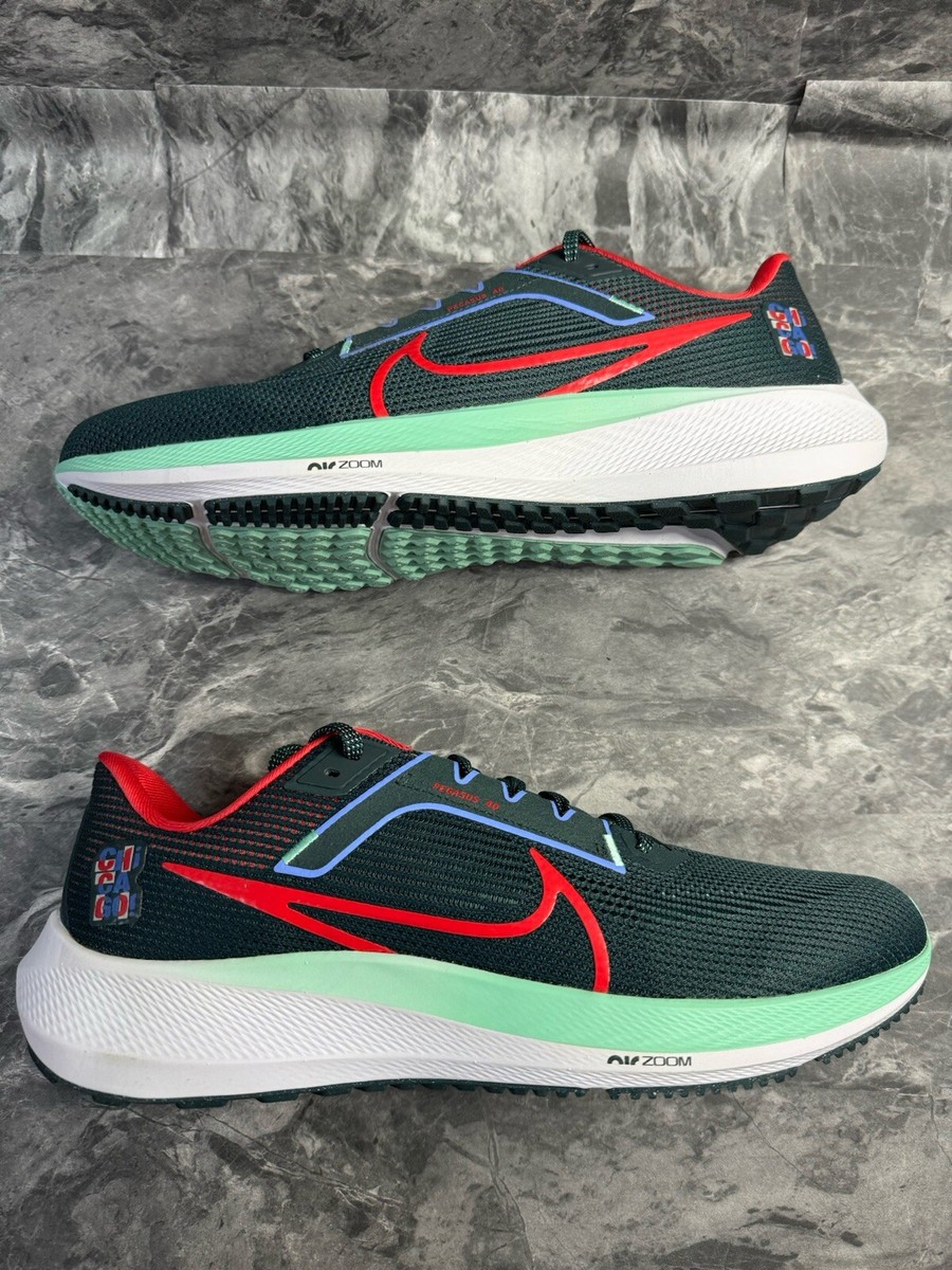 MEN\'S NIKE ZOOM PEGASUS 40 DEEP JUNGLE/ TRACK RED RUNNING SHOES US 9/UK8/EUR42.5 MEN main image 2