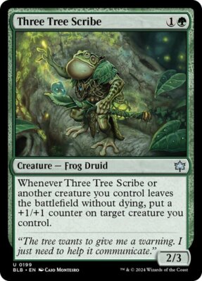 x4 Three Tree Scribe - Foil U MTG Bloomburrow M/NM, English