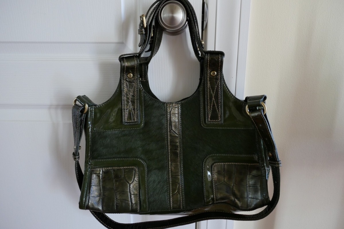 Francesco Biasia leather handbag green | eBay