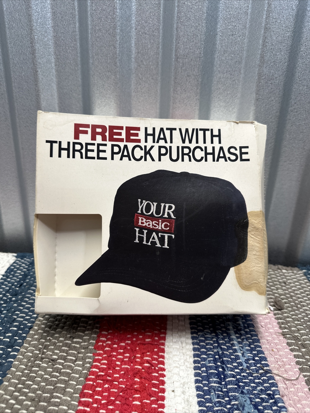 Vintage Basic Cigarettes Black Snap Back Cap 1993… - image 1