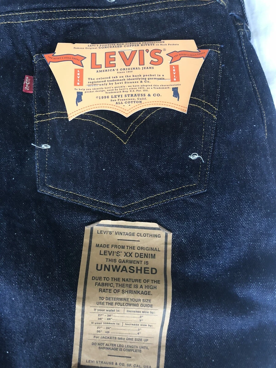 Levis Vintage Clothing 201XX / 501 555 Valencia st Jeans 501 LVC USA NWT 38x38
