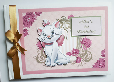 Personalised Aristocats Marie girls birthday / baby shower guest 
