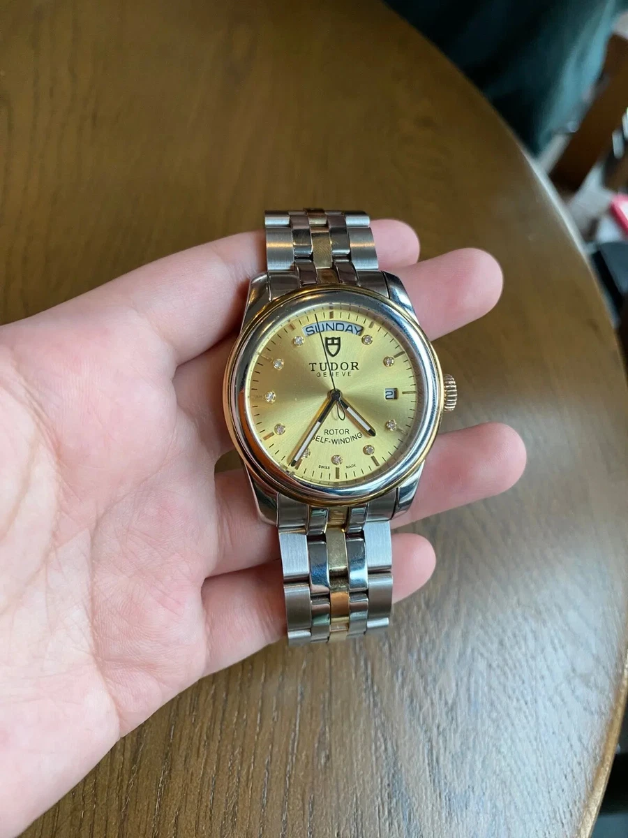 Tudor glamour date day gold diamond dial eBay