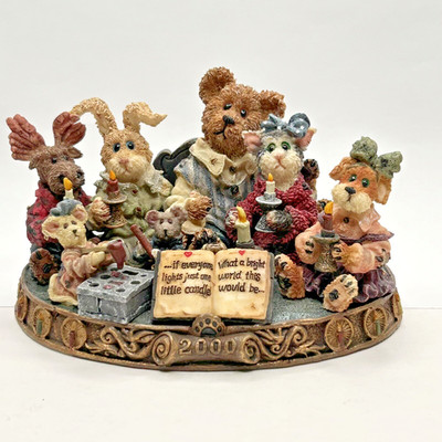 Boyds Bears Friends Light Candle for Brighter World Chandler Mercy Faith No Box