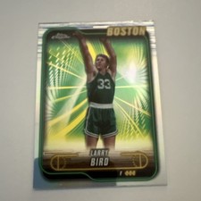Topps 2024-25 Chrome Larry Bird Boston Celtics Refractor Basketball Card #32