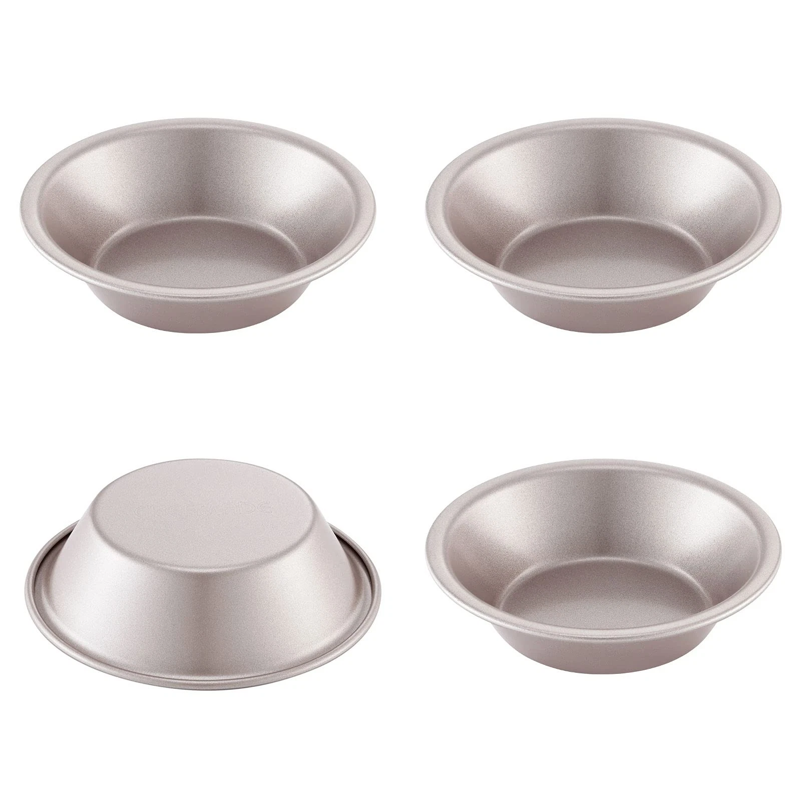 Mini Loaf Pan Set, 4 Inch 4Pcs Non Stick Round Bread and Meat Bakeware for...