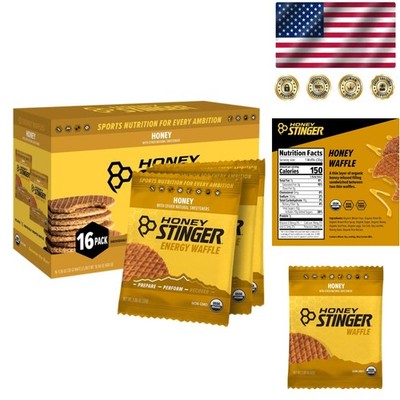Performance-Enhancing Organic Honey Waffles - 16 Count for Pre/Post Workout Fuel