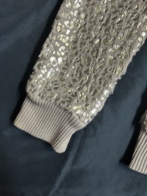 Victorias Secret PINK Limited Edition Faux Fur Foil Leopard Print Hoodie Size sm