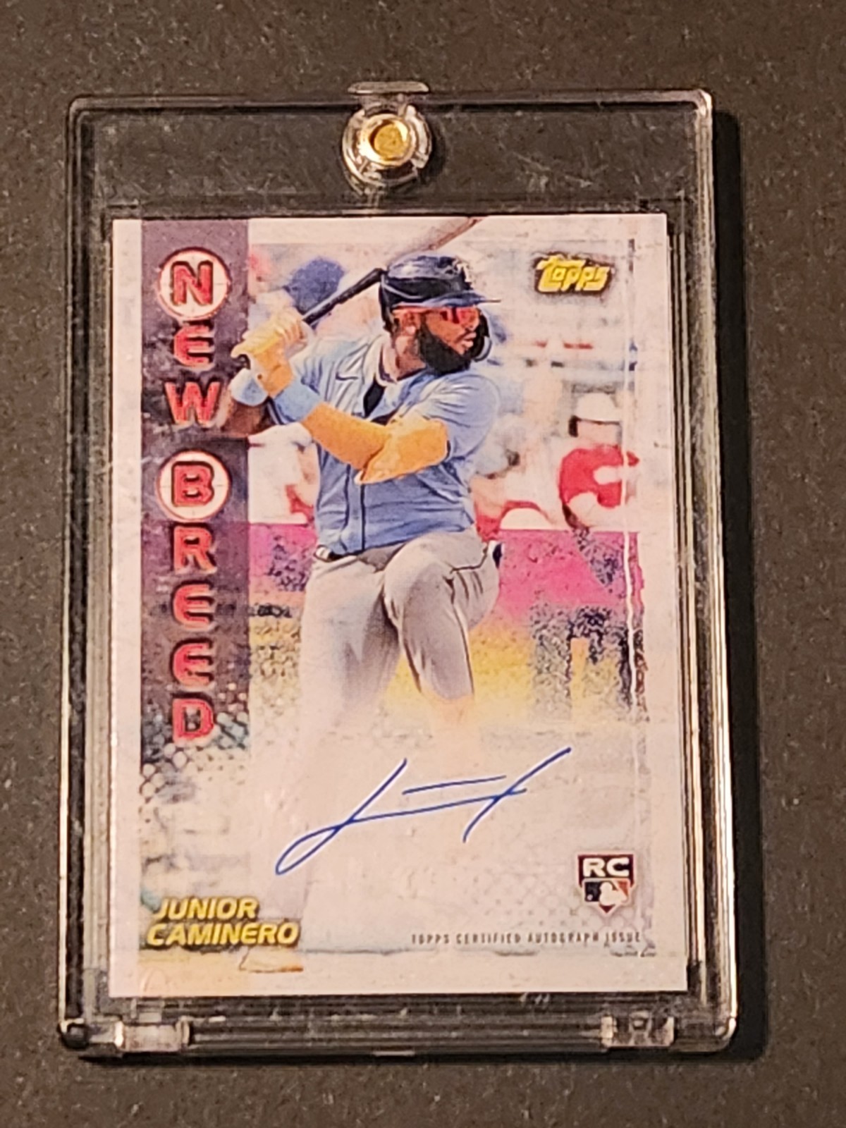 2024 Topps Archives New Breed Junior Caminero #99NBA-JCA Rookie Auto RC Rays