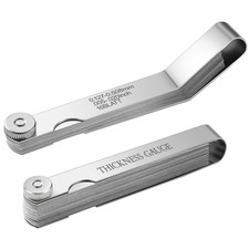 Ceinueia 2pc Feeler Gauge Set Straight Angled Stainless Steel Gap Tool For V Ceinueia 2pc Feeler Gauge Set Straight Angled Stainless Steel Gap Tool For V