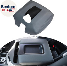 Center Console Lid Armrest Cover Replacement Leather Dark Gray Compatible with C