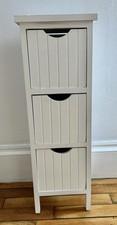 White Bedside Storage Wooden Cabinet GOOD CONDITION