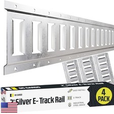 DC Cargo Mall E Track Tie Down Rail Kit 2' 4 Pack Garages, Vans, Trailers