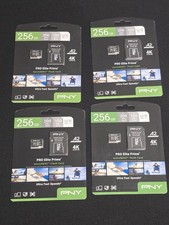 PNY 256GB PRO Elite Prime  C10 U3 V30 A2 microSDXC Flash Memory 256GB w/ Adapter