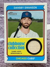 Dansby Swanson 2023 Topps Heritage High Number Clubhouse Collection #CCR-DS Bat