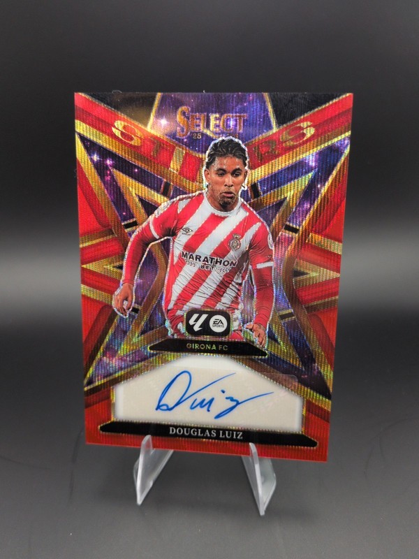 Panini 2025-26 Select La Liga Douglas Luiz #ST-DL Red Prizm Auto