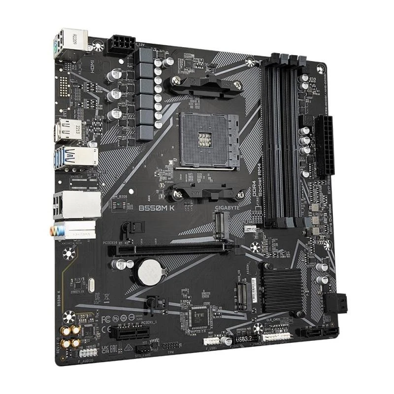 Gigabyte B550M K 1.0 scheda madre AMD B550 Socket AM4 micro ATX - Immagine 3 di 4