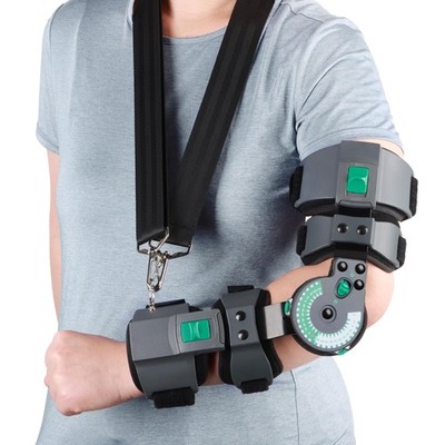 Adjustable Hinged Elbow Brace ROM Arm Braces Post OP Stabilizer Support After...