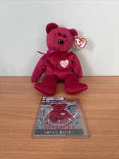 Ty Beanie Buddies VALENTINA the Bear 13" Beanbag Plush Stuffed Animal Toy
