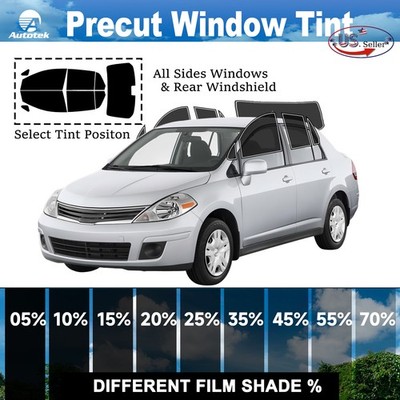 Window Privacy Film PreCut Window Tint 2Ply For 2007-2011 Nissan Versa Sedan