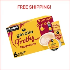 Gevalia Frothy 2-Step Cappuccino Espresso Keurig K-Cup Coffee Pods & Froth Packe