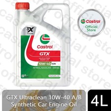 Castrol GTX Ultraclean 10W-40 A/B 4L Semi-Synthetic Engine Oil 6.40 per litre
