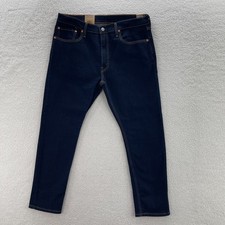 Levis Jeans Mens 36x30 Blue 512 Slim Taper Dark Wash Stretch Denim Preppy Grunge
