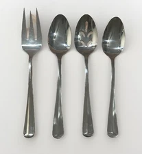 Unbranded COLONIAL TIPT  (4) Serving Utensils Stainless Flatware Replacements