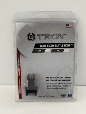#ad TROY Front Fixed BattleSight HK Style Picatinny Black SSIG FBS FHBT 03 NEW $65.99