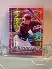 2021 Panini Chronicles Overdrive Pink Pulsar Trevor Larnach #23 Rookie RC C5