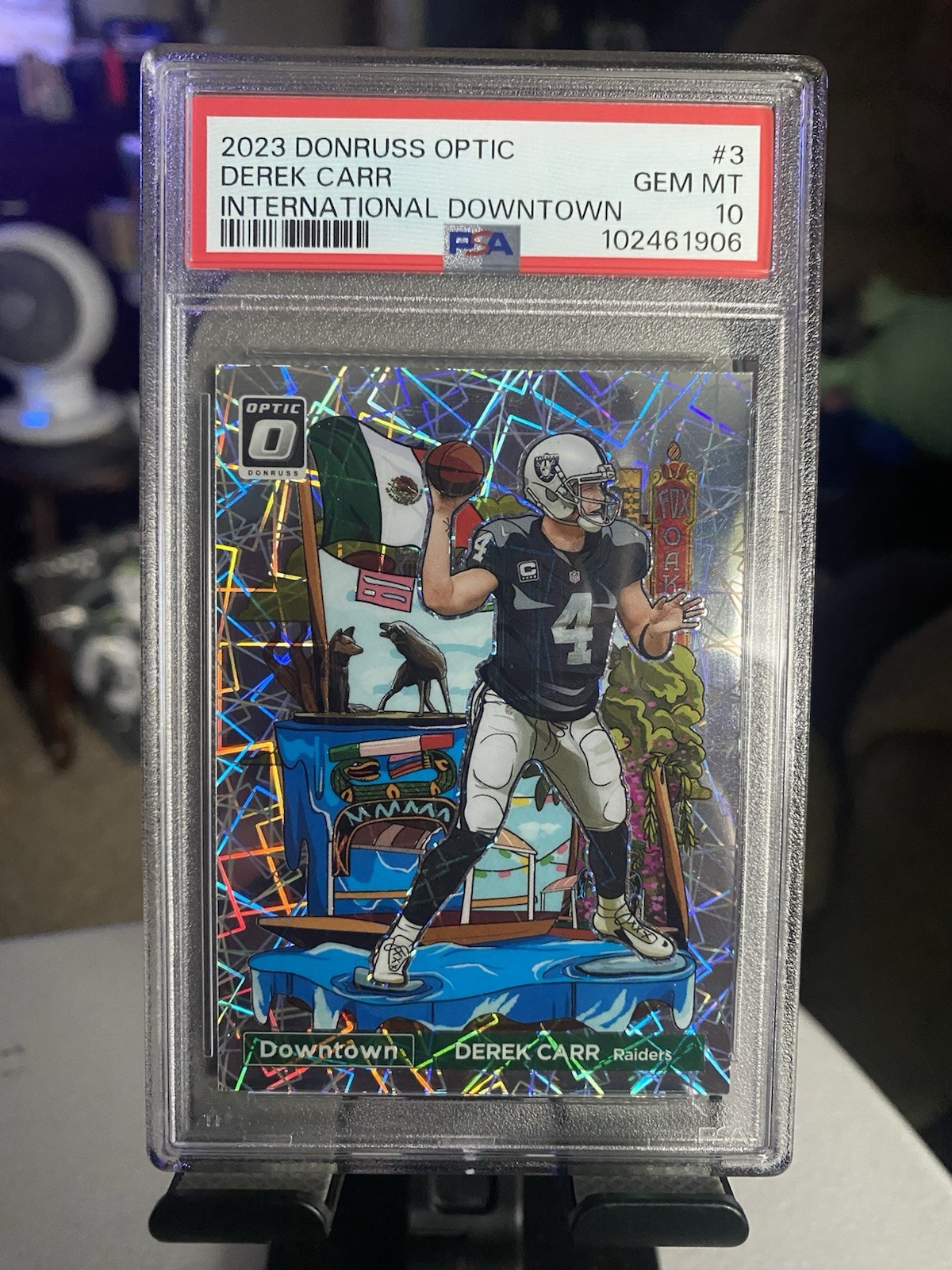 2023 Donruss Optic #3  Derek Carr PSA 10 International Downtown