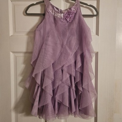 Children's Place Lavendar Purple Layered Ruffle Tulle Easter Party Dress SIZE 8