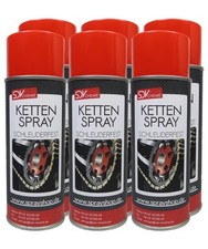 KETTENSPRAY 6x 400ml Hochleistungs Kettenschmierstoff farblos O-Ring geeignet