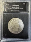 1911 Barber Silver Half Dollar Very Good Grade B Certified BA17-00049-066