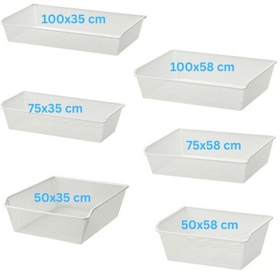 IKEA KOMPLEMENT ausziehbarer Gitterkorb weiß für PAX Kleiderschrank Schublade Multisize