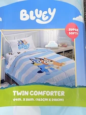NWT Disney BLUEY & Bingo Striped Twin Microfiber Comforter Blanket