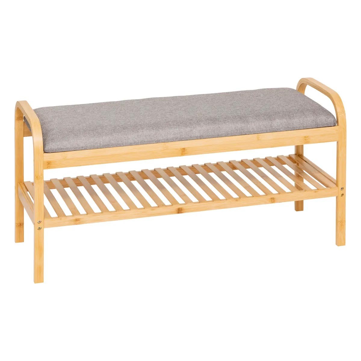 Banc range-chaussures en bambou de finition haut de gamme Cosy de 90cm de longueur