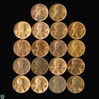 Lot of 18 Counter Stamped Lincoln Cents - Lincoln on a Smoke Break