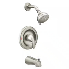 Adler Single Handle 4-Spray Tub and Shower Faucet 1.8 GPM in Spot Resist Brushed