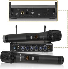 100ch Wireless Mic Karaoke Mixer System 2 Metal Mics