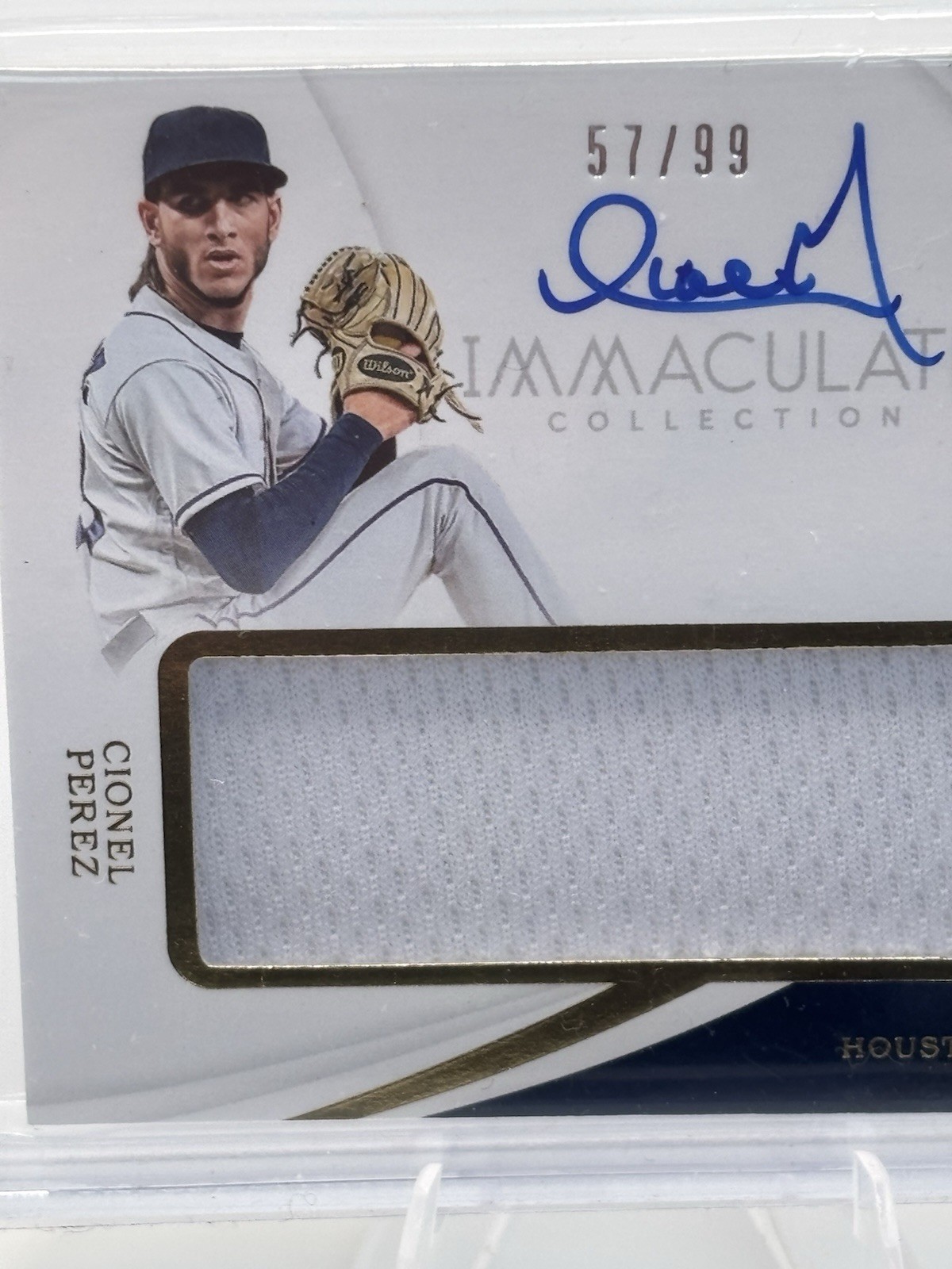 2019 Panini Immaculate Cionel Perez RPA Auto Patch /99 RC Astros Game Worn MLB view 9